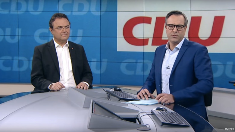 Dr. Hans-Peter Friedrich im Interview im Welt Live Studio Dr. Hans-Peter Friedrich im Interview im Welt Live Studio
