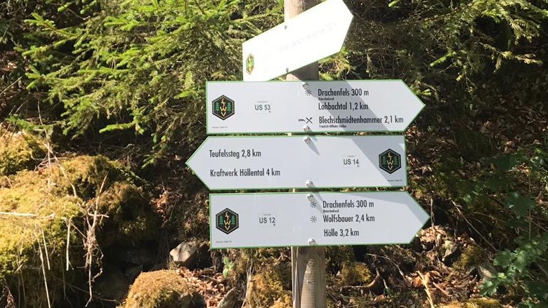 Impressionen aus dem Wahlkreis, Wegweiser Höllental