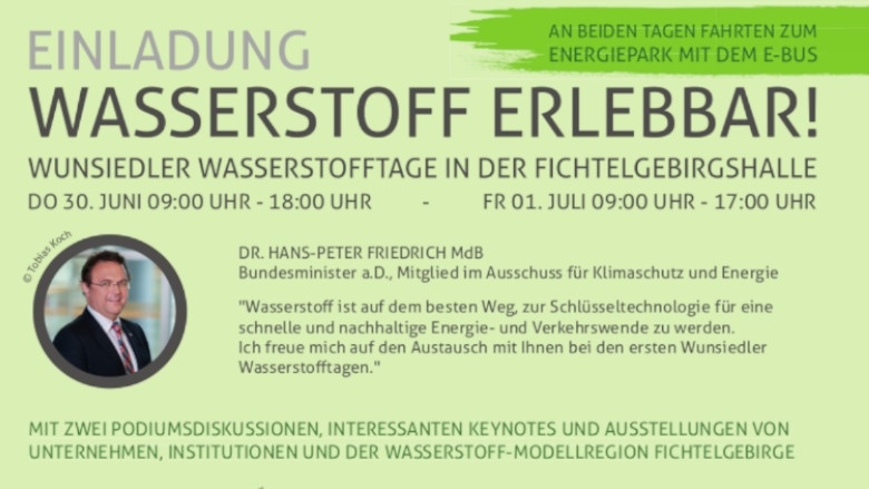 Einladung zu den Wunsiedler Wasserstofftagen