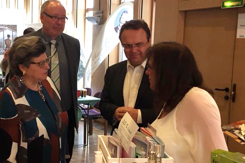 Dr. Hans-Peter Friedrich bei der Eröffnung der Gewerbemesse in Wunsiedel am 14.04.2018