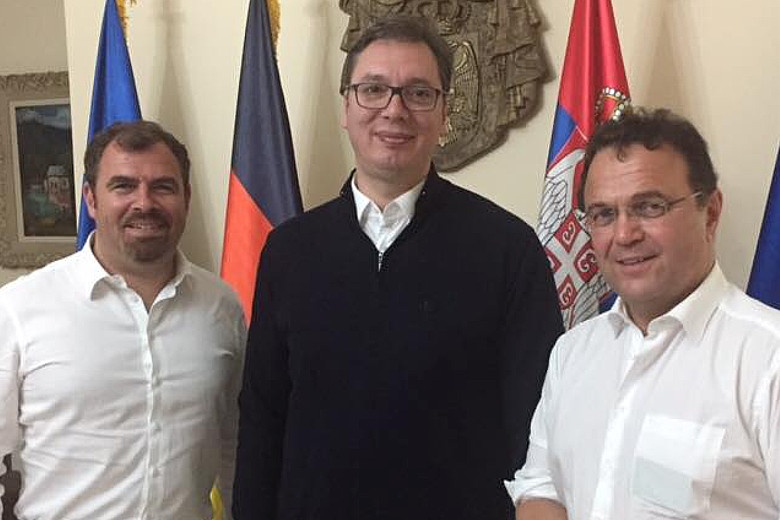 Serbische Gespräche mit Florian Hahn Aleksandar Vučić Hans-Peter Friedrich