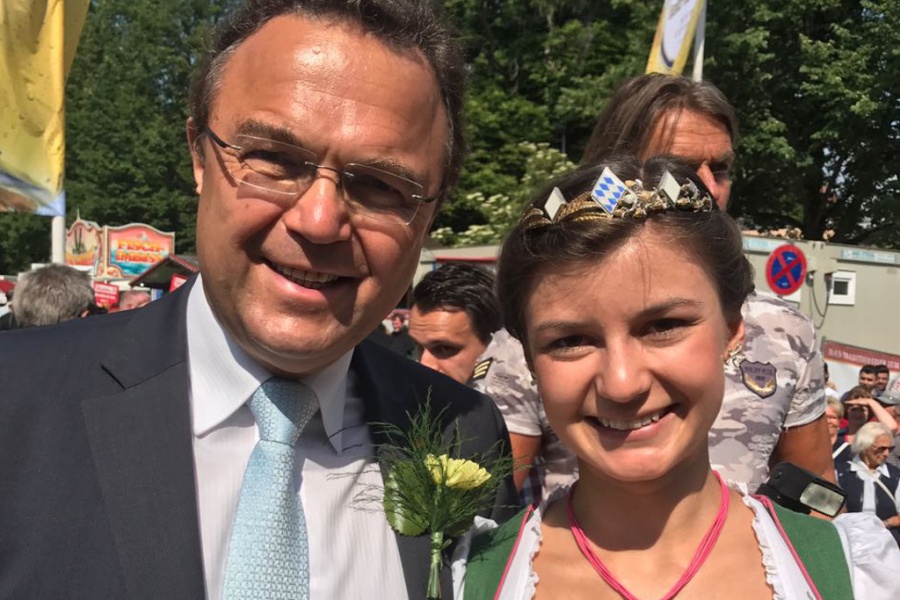 Die bayerische Bierkönigin Lena zu Besuch auf dem 585. Hofer Schlappentag