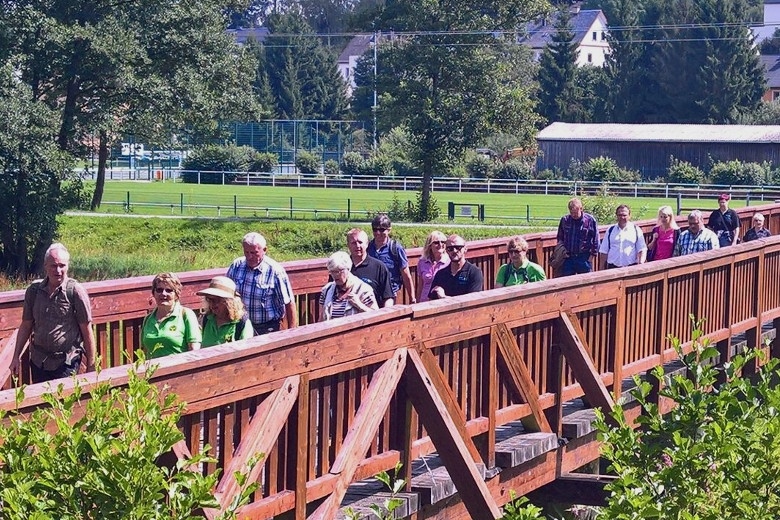 Tag 10 Wanderung nach Uschertsgrün zum Traktortreffen.