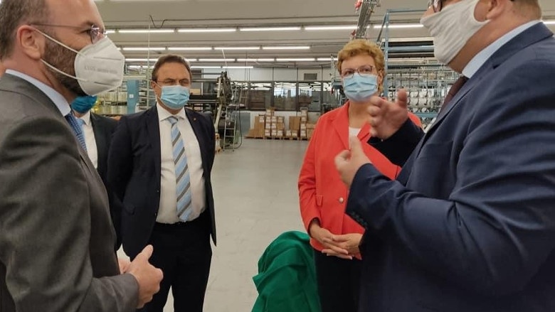 Besuch gemeinsam mit Manfred Weber und Monika Hohlmeier beim Unternehmen IPROTEX aus Münchberg