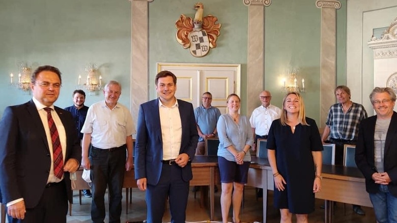 Hans-Peter Friedrich zu Besuch bei Nicolas Lahovnik (1. Bürgermeister)in Wunsiedel